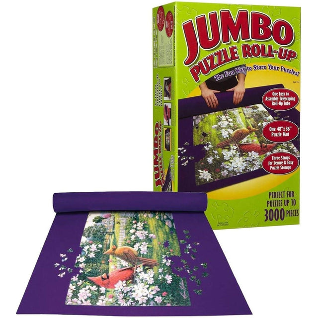 Jumbo Puzzle Roll Up Mat – Portable Puzzle Storage Mat for Up to 3000 Pieces