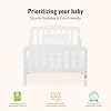 Dream On Me Classic Solid Wood Toddler Bed – Premium White Finish (Flat Pack Frame Only)