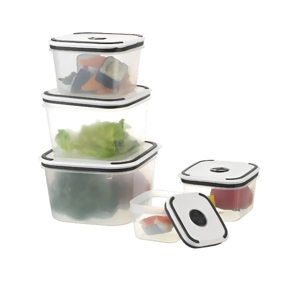10 Pack Airtight Food Storage Containers Set – Square Kitchen Storage Boxes with Lids