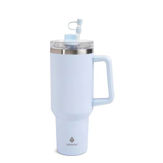 Atlas Travel Tumbler Cup with Topper (1.1L / 40oz) – Blue Heavenly Haze Insulated Mug