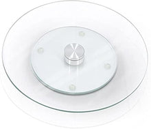 Tempered Glass Lazy Susan Turntable – 360° Rotating Serving Tray (25cm)
