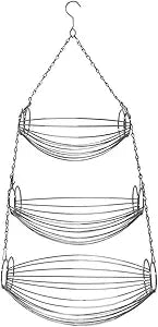 Chrome Hanging Fruit Basket – 3 Layer Kitchen Storage Rack (Hanging Organizer)
