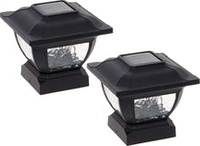 2 Pack Solar Post Cap Lights – Outdoor LED Fence & Deck Lights (Black/White)