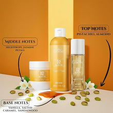 Amour De Carnaval 02 Golden Sun Body Care Gift Set – Caramel & Pistachio (3-Piece Trio Set)