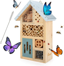 Wooden Garden Insect Hotel – Outdoor Bee & Ladybird Habitat House