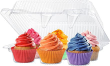 6-Compartment Plastic Cupcake Containers with High Dome Lids (10-Pack)