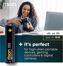 ITSON Pro AA Alkaline Batteries Max Power High-Performance (8-Pack)