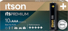 ITSON Pro AAA Alkaline Batteries Max Power High-Performance (10-Pack)