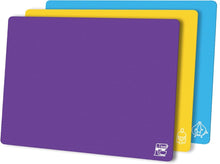 3 Piece Plastic Cutting Board Set – Non Slip Chopping Boards with Colour Design
