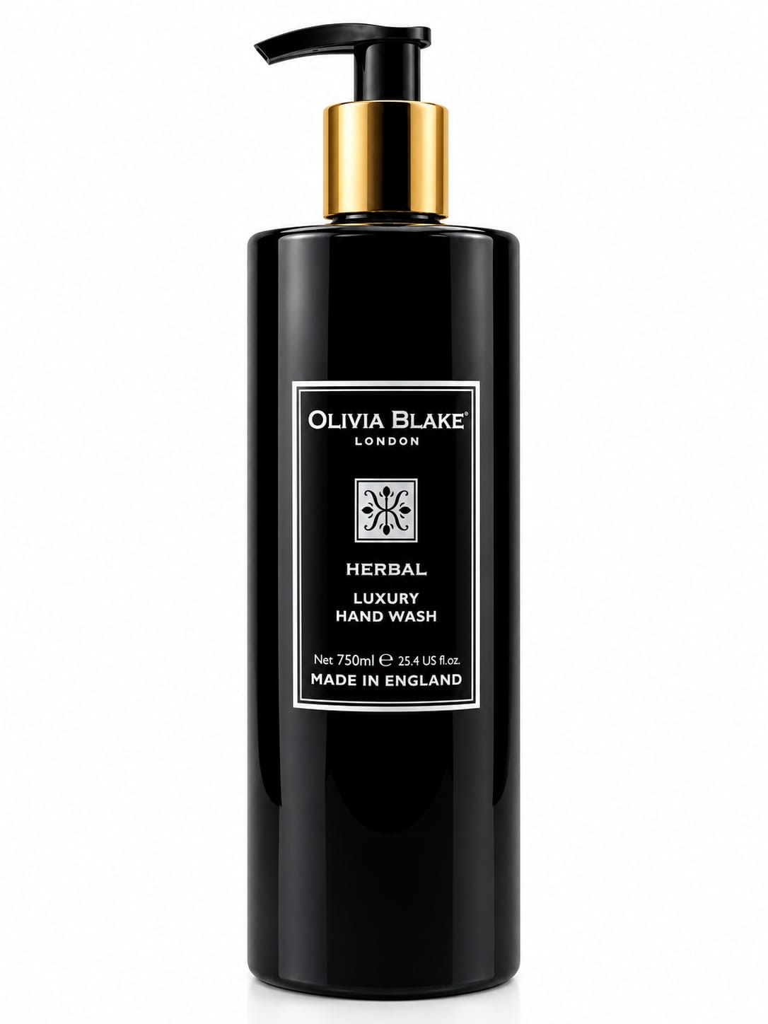 OB Herbal Hand Wash 750ml – Luxury Tubular Charcoal HDPE Bottle