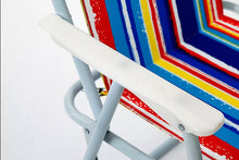 Printed Spring Foldable Beach Chair – Multi Stripe Outdoor Camping & Garden Chair