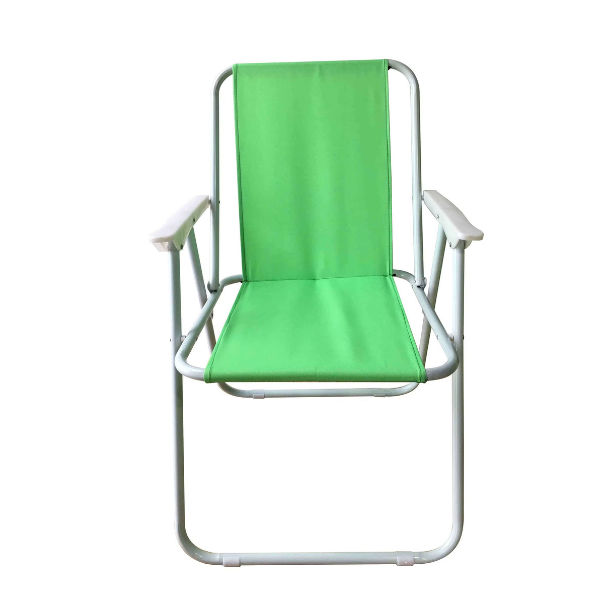 Printed Spring Foldable Beach Chair – Green Striped Camping & Garden Chair