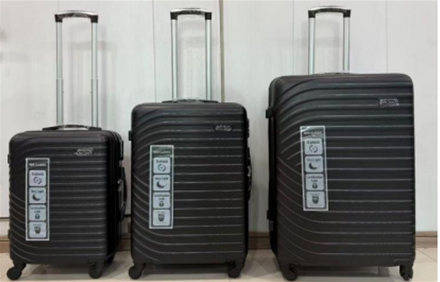 3-Piece Deluxe Hard Shell ABS Trolley Luggage Set – Lightweight Spinner Suitcase Collection (20", 24", 28")