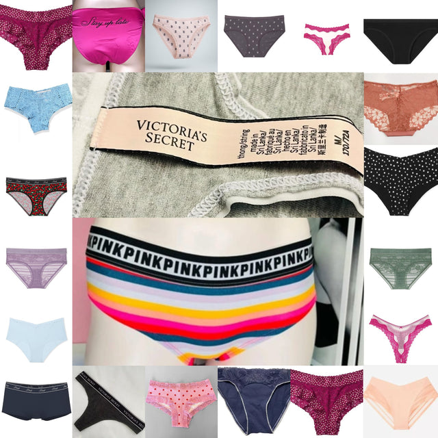 Victoria's Secret Assorted Luxury Panties Stock Lot – Premium Mix Styles & Designs (With Original Price Tags)