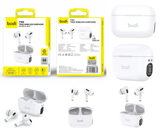 Budi True Wireless (TWS) Earphones with High-Definition Powerful Bass & Touch Control