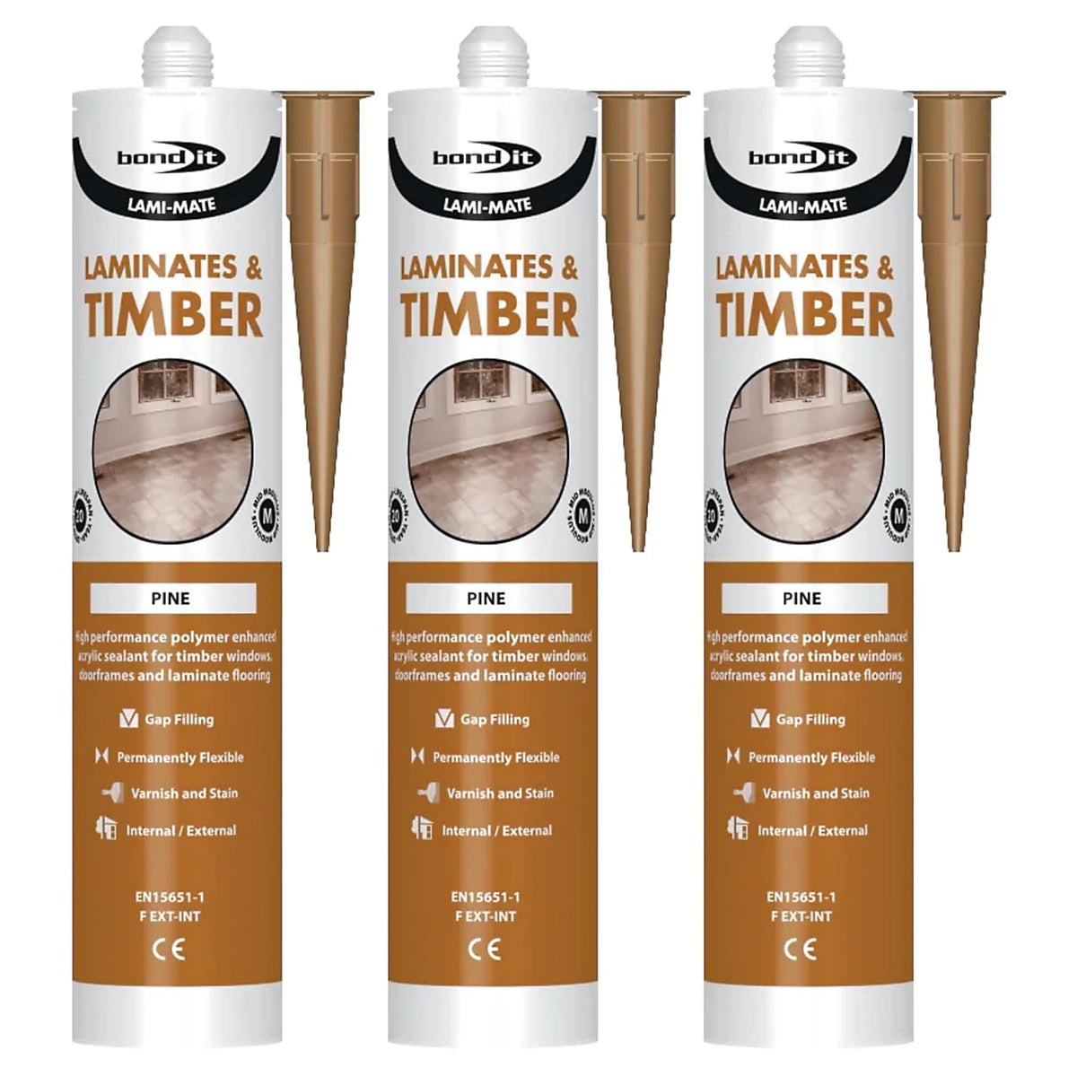 Bond It LAMI-MATE Flexible Sealant & Gap Filler – Pine 285ml | Timber & Laminate Flooring Sealant