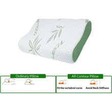 Contour Memory Foam Pillow with Bamboo Cover – Orthopedic Neck Support Pillow