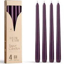J&C Unscented Premium Dinner Candles 4-Pack – Classic Tapered Table Candles (Choose Color)