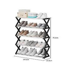 5 Tier Extendable Shoe Rack – Adjustable Black Shoe Storage Organizer