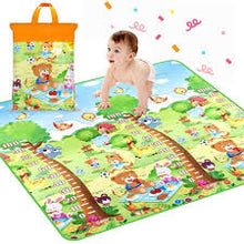 Jumbo 2-in-1 Double-Sided Kids Play Mat – Extra Large Waterproof Reversible Floor Mat with Carry Bag