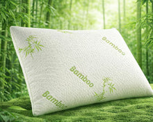 Bamboo Memory Foam Pillow – Shredded Foam Bed Pillow with Zippered Cover