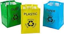 3 Pack Recycle Bags Set – Colour Coded Heavy Duty Recycling Storage Bags