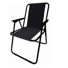 Printed Spring Foldable Beach Chair – Black Striped Foldable Camping Chair