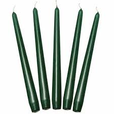 J&C Unscented Premium Dinner Candles 4-Pack – Classic Tapered Table Candles (Choose Color)