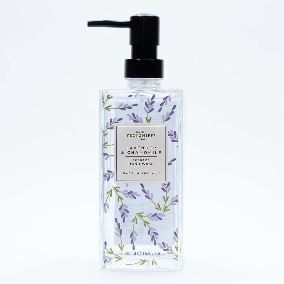 Pecksniffs 500ml Glass Hand Wash – Lavender & Chamomile | Luxury Hand Care