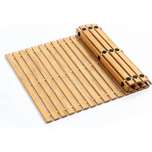 Bamboo Roll-Up Bath Duckboard Mat – 40x60cm Non-Slip Bathroom Mat