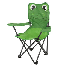 Kids Animal Folding Camping Chair with Cup Holder & Carry Bag – Monkey & Frog Designs