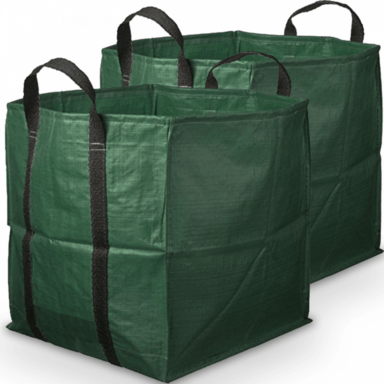 2 Pack Reusable Garden Waste Bags – Heavy Duty Garden Storage Sacks 55L