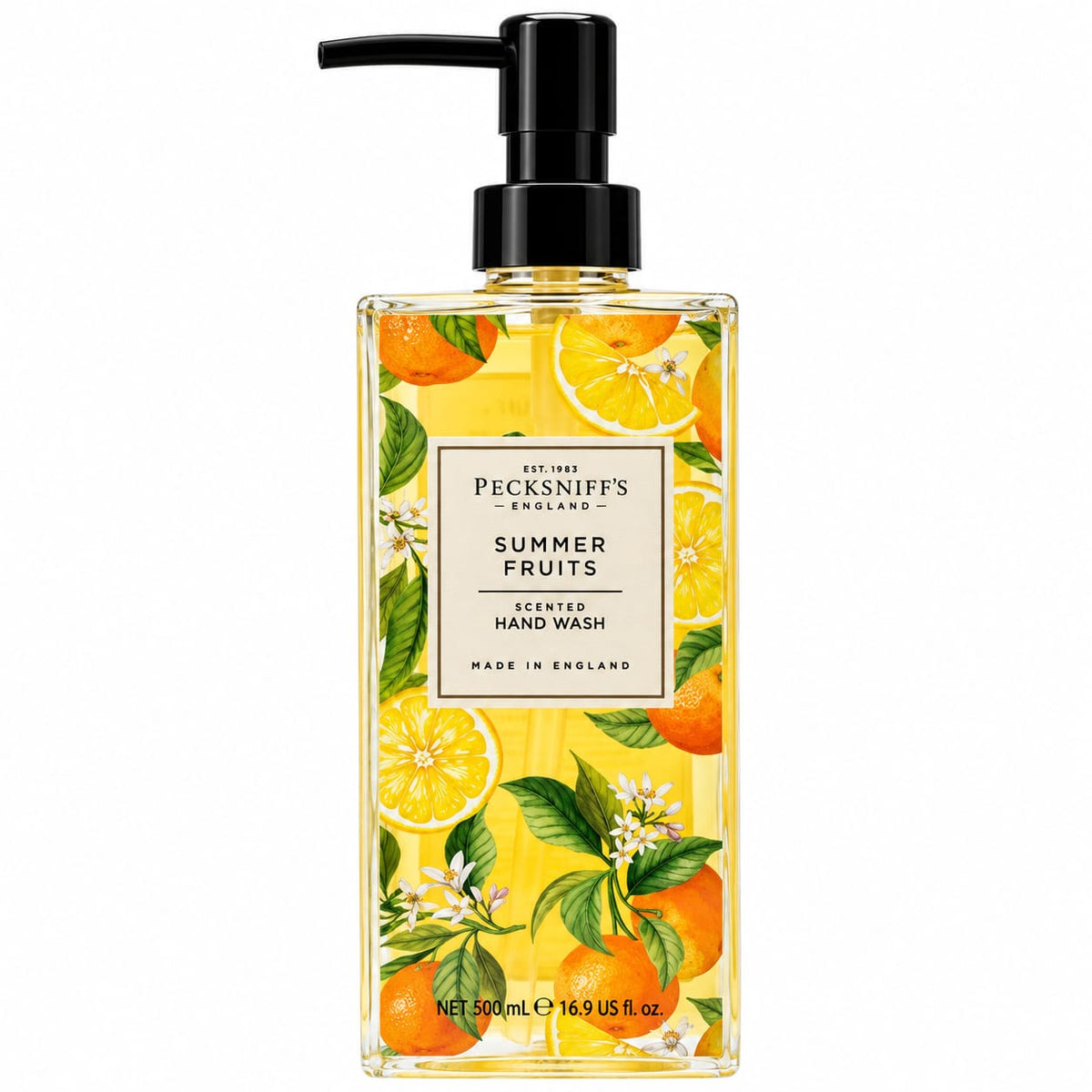 Pecksniffs 500ml Glass Hand Wash – Summer Fruits | Refreshing Luxury Hand Care