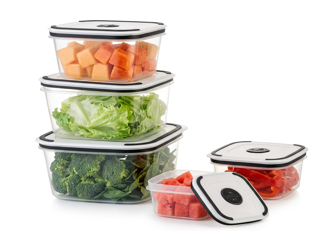 Vegetable & Fruit Food Storage Containers - 4 Pack